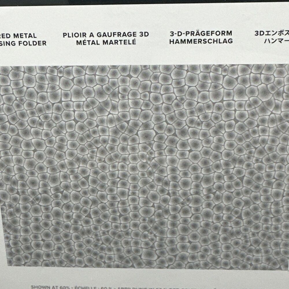 HAMMERED METAL 3D Embossing Folder Stampin Up Alligator Turtle A2 textured